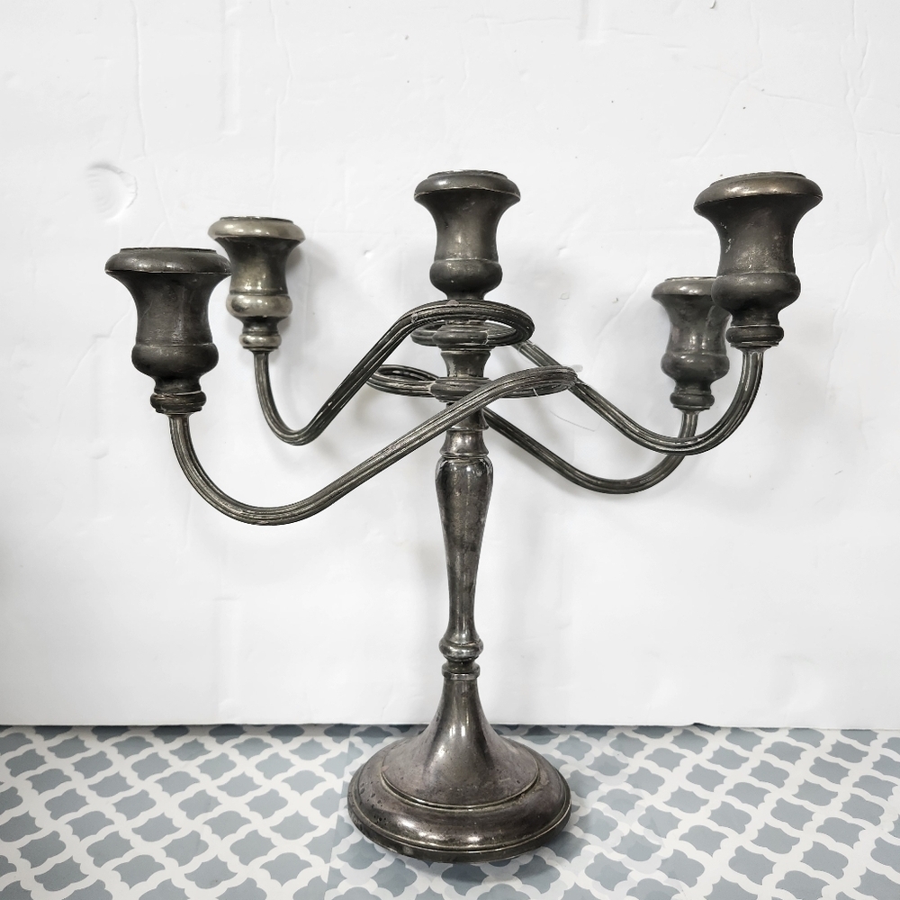 Silverplate Candelabra 5 Branch